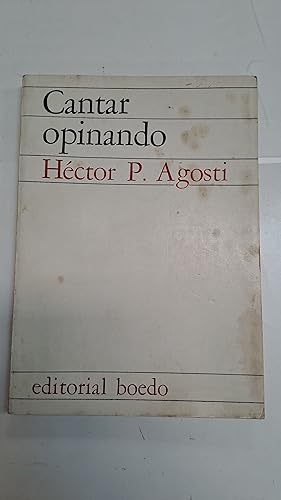 Imagen del vendedor de Cantar opinando a la venta por Libros nicos