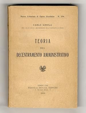 Teoria del decentramento amministrativo.