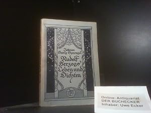 Bild des Verkufers fr Rudolf Herzogs Leben und Dichten. Von zum Verkauf von Der Buchecker