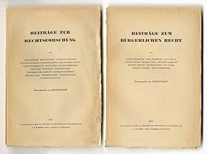 Beiträge zur Rechtsforschung von Karl Bünger, Hemut Coing, Gerhard Erdsiek [.] [Segue:] DREI Beit...