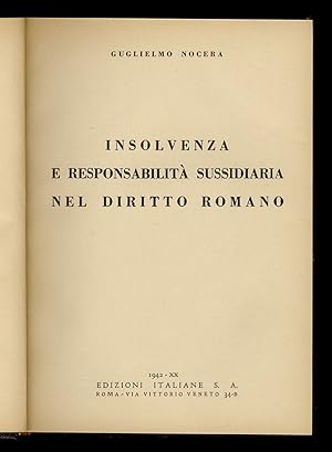 Insolvenza e responsabilità sussidiaria nel diritto romano.