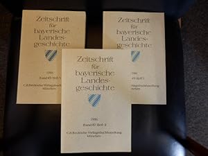 Zeitschrift für bayerische Landesgeschichte Band 49 Heft 1,2 und 3 --