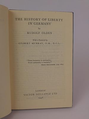 Bild des Verkufers fr The History of liberty in Germany. zum Verkauf von ANTIQUARIAT Franke BRUDDENBOOKS