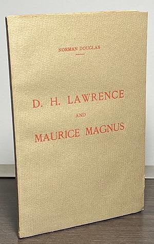 Seller image for D.H. Lawrence and Maurice Magnus _ A Plea for Better Manners for sale by San Francisco Book Company