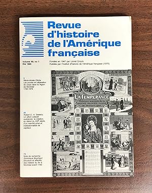 REVUE D'HISTOIRE DE L'AMÉRIQUE FRANCAISE: Vol 49, no 1 (Été 1995)