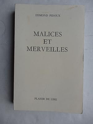 Seller image for Malices et merveilles for sale by La Bouquinerie des Antres