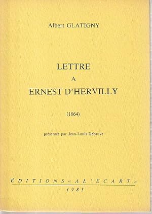 Imagen del vendedor de Lettre  Ernest D'Hervilly (1864), a la venta por L'Odeur du Book