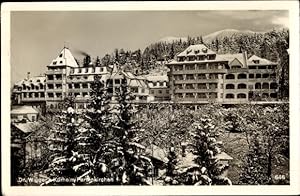 Imagen del vendedor de Ansichtskarte / Postkarte Garmisch Partenkirchen in Oberbayern, Dr. Wigger's Kurheim, Winter a la venta por akpool GmbH