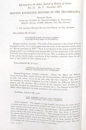 Moving reference systems in the Aryabhatiya. (offprint)