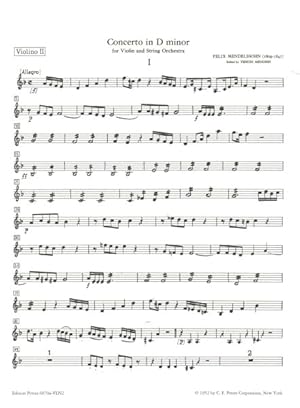 Seller image for Violin Concerto in D Minor : Parts for sale by GreatBookPrices