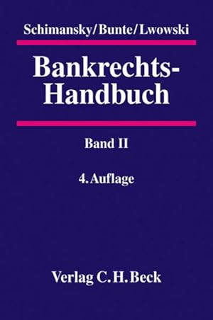 Bild des Verkufers fr Bankrechts-Handbuch Band II zum Verkauf von getbooks GmbH