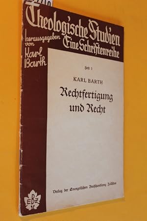 Rechtfertigung und Recht (Theologische Studien Heft 1)