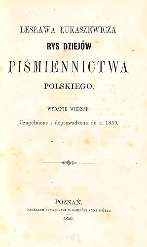 Rys dziejów pismiennictwa polskiego.
