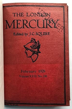 Bild des Verkufers fr The London Mercury, vol. XVII [17], no. 100, February 1928 zum Verkauf von George Ong Books