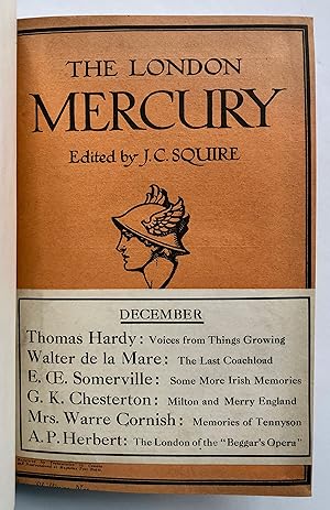 Imagen del vendedor de The London Mercury, vol. V [5], no. 26, December 1921 a la venta por George Ong Books