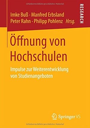 Bild des Verkufers fr  ffnung von Hochschulen: Impulse zur Weiterentwicklung von Studienangeboten (German Edition) [Paperback ] zum Verkauf von booksXpress