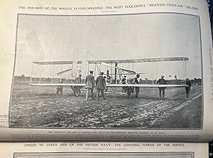(WRIGHT Aeroplane) "The Triumph of the Wright Flying Machine" and "Mr. Wilbur Wright's Aeroplane ...