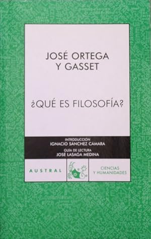 Imagen del vendedor de Qu es filosofa? a la venta por Librera Alonso Quijano