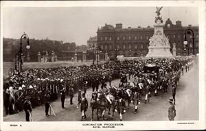 Bild des Verkufers fr Ansichtskarte / Postkarte London, Coronation Procession, Royal Carriage, King George V. zum Verkauf von akpool GmbH