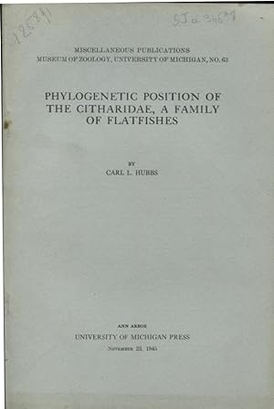 Imagen del vendedor de Phylogenetic position of the Citharidae, a family of flatfishes a la venta por PRISCA