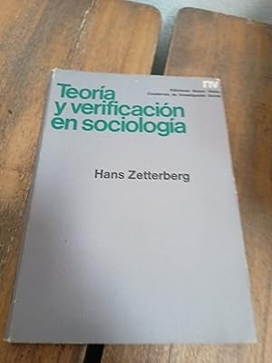 Imagen del vendedor de Teora y verificacin en sociologa a la venta por Libros nicos