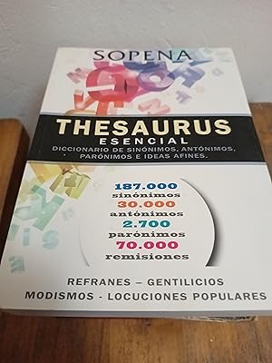 Seller image for Thesaurus esencial for sale by Libros nicos