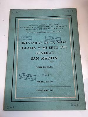 Seller image for Brevario de la vida, ideales y muerte del general san martin for sale by Libros nicos