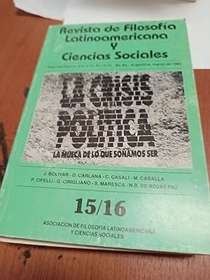 Seller image for Revista de filosofa latinoamericana y ciencias sociales for sale by Libros nicos