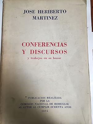 Imagen del vendedor de Conferencias y discursos y trabajos en su honor a la venta por Libros nicos