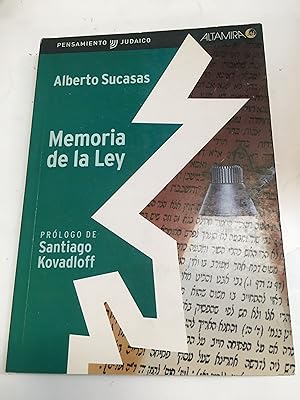 Seller image for Memoria de la ley for sale by Libros nicos