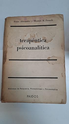 Imagen del vendedor de Terapeutica psicoanalitica a la venta por Libros nicos