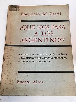 Imagen del vendedor de Que nos pasa a los argentinos? a la venta por Libros nicos