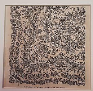 Holzstich 'Lace Scarf by L. Pagny, Bayeux' aus 'The Illustrated London News'.