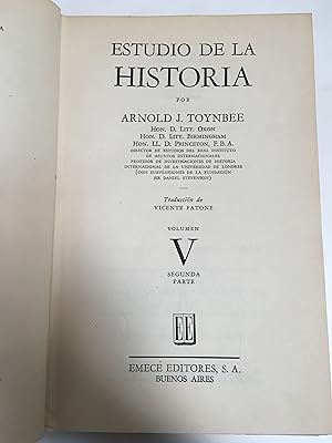 Seller image for Estudio de la historia . Volumen V for sale by Libros nicos