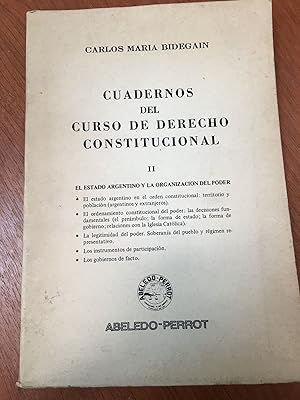 Bild des Verkufers fr Cuadernos del curso de derecho constitucional II zum Verkauf von Libros nicos