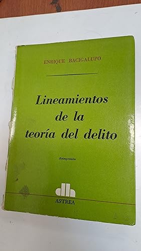 Bild des Verkufers fr Lineamientos de la teoria del delito zum Verkauf von Libros nicos
