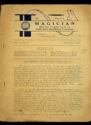 Seller image for The Malayan Magician | Volume 1, No. 2 (September 1959) for sale by Little Stour Books PBFA Member