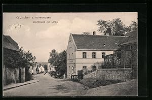 Ansichtskarte Keutschen b. Hohenmölsen, Dorfstrasse mit Linda