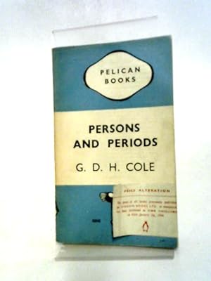Bild des Verkufers fr Persons and Periods zum Verkauf von World of Rare Books