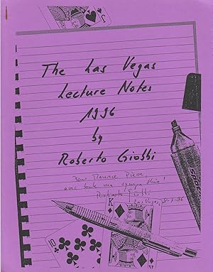 Seller image for The las Vegas Lecture Notes (copy inscribed) for sale by PRISCA