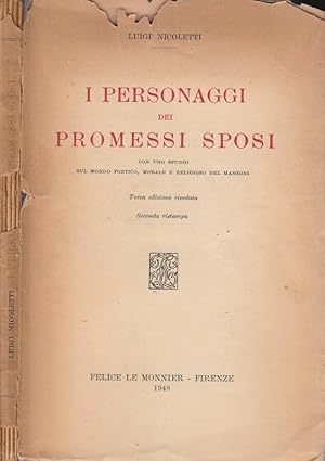 Bild des Verkufers fr I personaggi dei promessi sposi zum Verkauf von Biblioteca di Babele