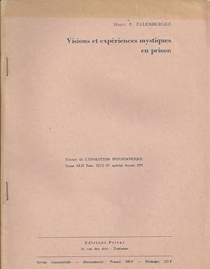 Seller image for Visions et experiences mystiques en prison OFFPRINT for sale by PRISCA