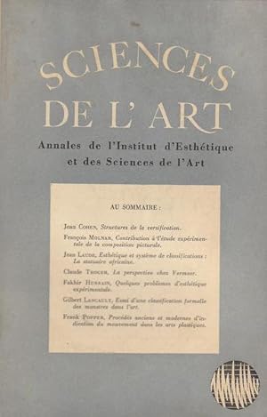 Seller image for Essai d'une classification formelle des monstres dans l'art [in Sciences de l'art, Tome II, 1965] for sale by PRISCA