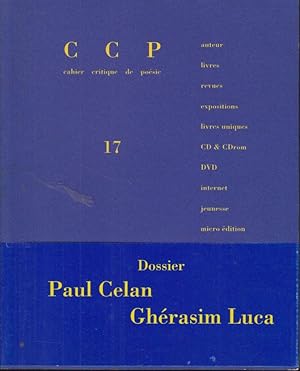 Seller image for C C P : Cahier critique de posie, volume 17 for sale by PRISCA