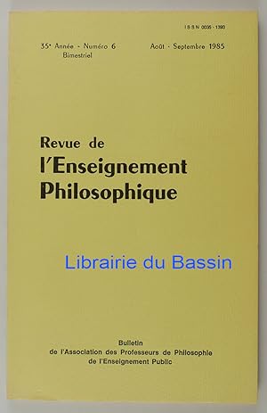Seller image for Revue de l'Enseignement philosophique n6 for sale by Librairie du Bassin