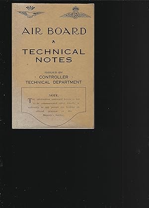 Imagen del vendedor de AIR BOARD: Technical Notes Engine Notes a la venta por Chaucer Bookshop ABA ILAB