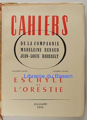 Bild des Verkufers fr Eschyle et l'orestie zum Verkauf von Librairie du Bassin