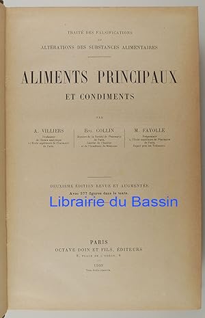 Imagen del vendedor de Trait des falsifications et altrations des substances alimentaires Aliments principaux et condiments a la venta por Librairie du Bassin