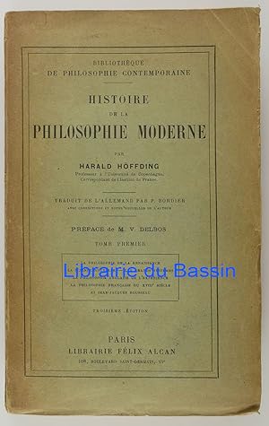 Histoire de la philosophie moderne Tome Premier