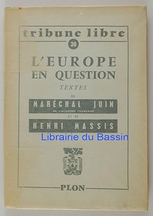 Image du vendeur pour L'Europe en question mis en vente par Librairie du Bassin